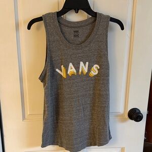 Vans Heather Gray Tank with Yellow Accents